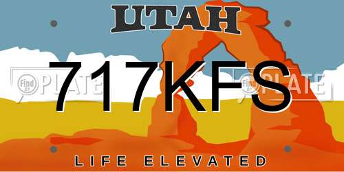 717KFS Utah License Plate