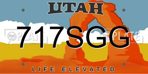 717SGG Utah License Plate