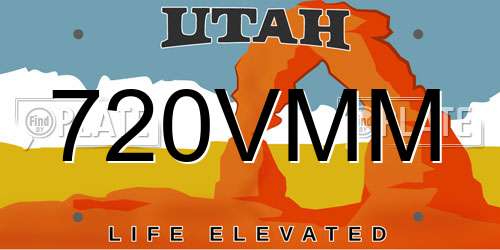 720VMM Utah License Plate