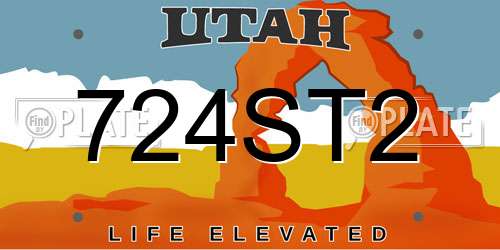 724ST2 Utah License Plate