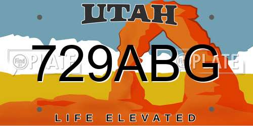 729ABG Utah License Plate