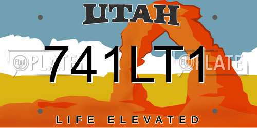 741LT1 Utah License Plate