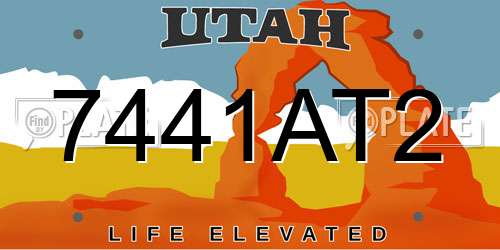7441AT2 Utah License Plate