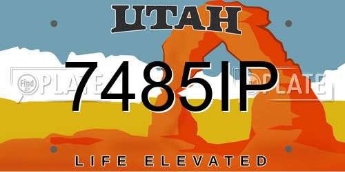 7485IP Utah License Plate