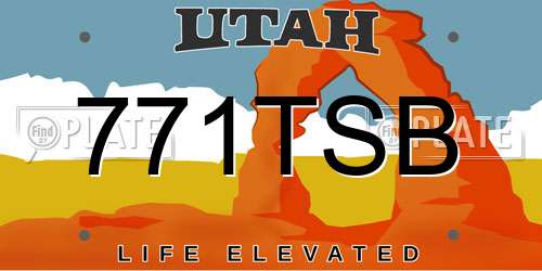 771TSB Utah License Plate