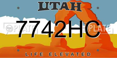 7742HC Utah License Plate