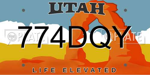 774DQY Utah License Plate