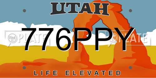 776PPY Utah License Plate