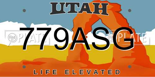 779ASG Utah License Plate