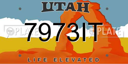 7973IT Utah License Plate