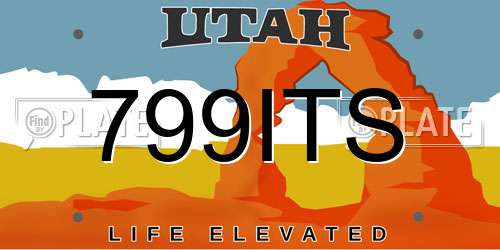 799ITS Utah License Plate