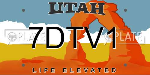 7DTV1 Utah License Plate