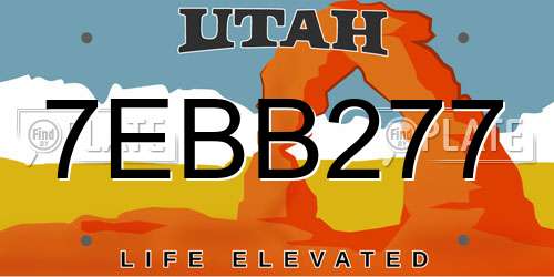 7EBB277 Utah License Plate