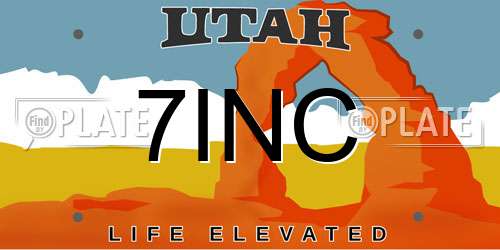 7INC Utah License Plate