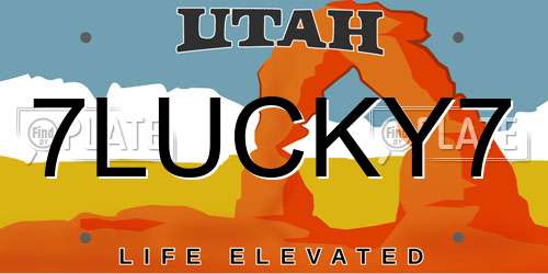 7LUCKY7 Utah License Plate