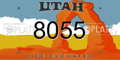 8055 Utah License Plate
