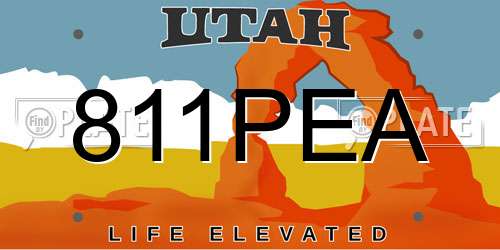 811PEA Utah License Plate
