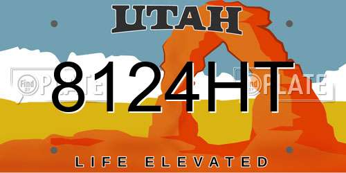 8124HT Utah License Plate