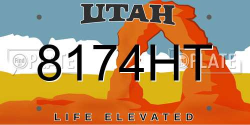 8174HT Utah License Plate