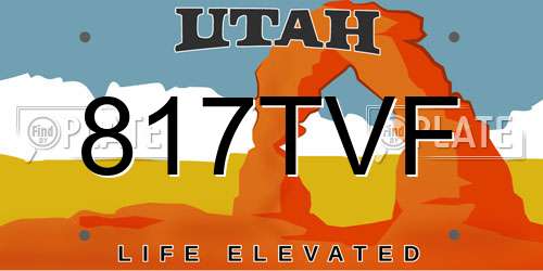 817TVF Utah License Plate