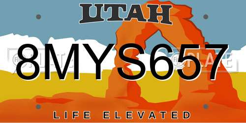 8MYS657 Utah License Plate