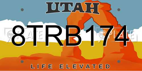 8TRB174 Utah License Plate
