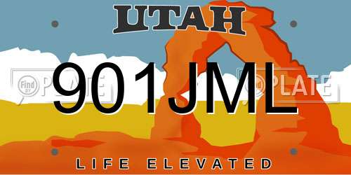 901JML Utah License Plate
