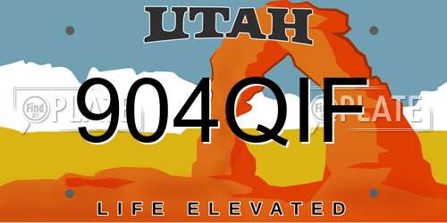 904QIF Utah License Plate