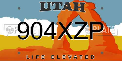 904XZP Utah License Plate
