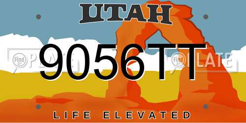 9056TT Utah License Plate