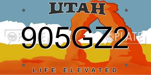 905GZ2 Utah License Plate
