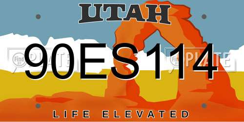 90ES114 Utah License Plate
