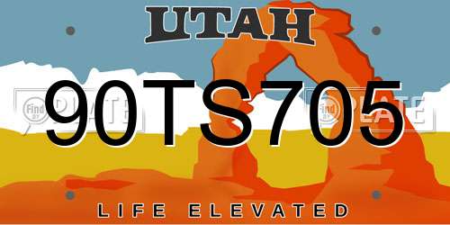 90TS705 Utah License Plate