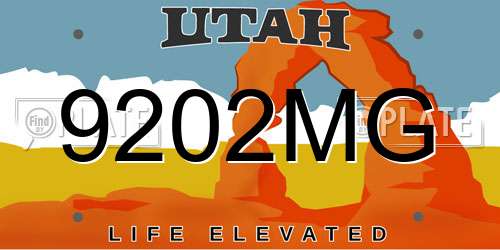 9202MG Utah License Plate