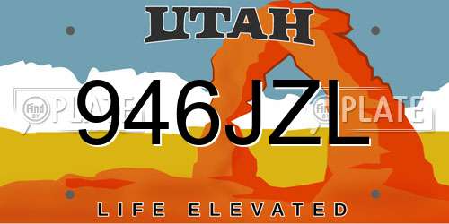 946JZL Utah License Plate