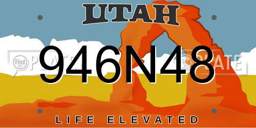 946N48 Utah License Plate