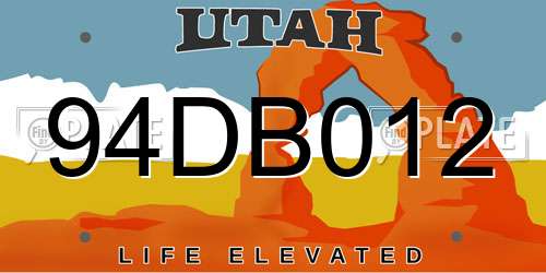 94DB012 Utah License Plate