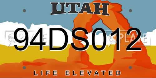 94DS012 Utah License Plate