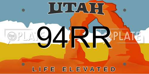 94RR Utah License Plate