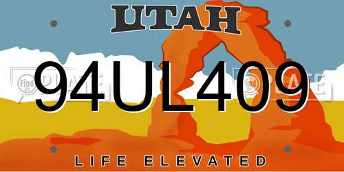 94UL409 Utah License Plate