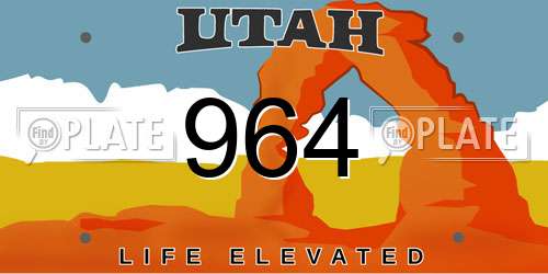 964 Utah License Plate