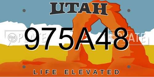 975A48 Utah License Plate