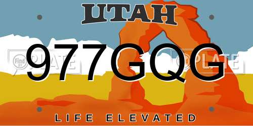 977GQG Utah License Plate