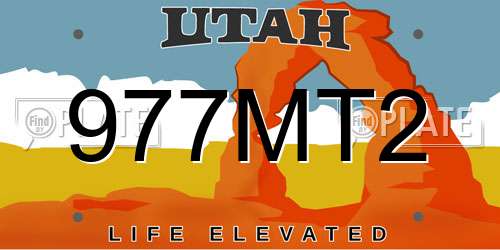 977MT2 Utah License Plate