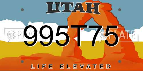 995T75 Utah License Plate