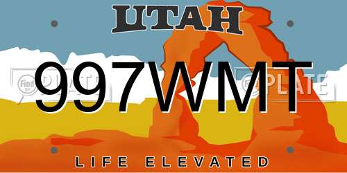997WMT Utah License Plate