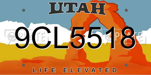 9CL5518 Utah License Plate