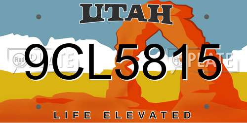 9CL5815 Utah License Plate