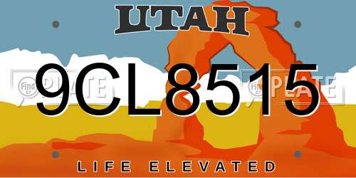 9CL8515 Utah License Plate