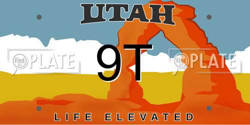 9T Utah License Plate